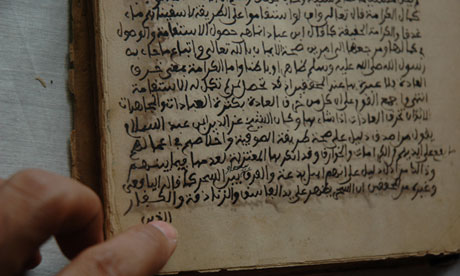 A manuscript from the
library of Timbuktu