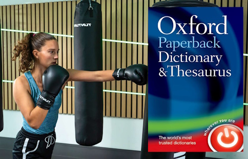 boxer
and book