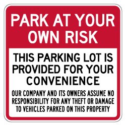 car
parking signage